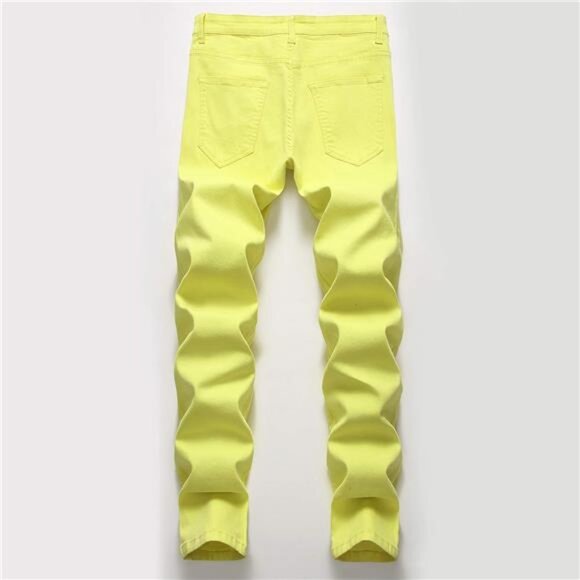 Men's Skinny Slim Fit Stretch Straight Leg Fashion Jeans Pants - Picture 2 of 7